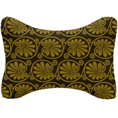 Yellow Floral Pattern Floral Greek Ornaments Seat Head Rest Cushion