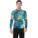 Dolphins Sea Ocean Men s Long Sleeve Rash Guard View1
