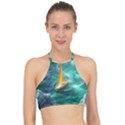 Moon Moonlit Forest Fantasy Midnight Halter Bikini Top View1