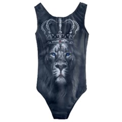 Lion King Of The Jungle Nature Kids  Cut-out Back One Piece Swimsuit