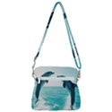 Dolphin Sea Ocean Zipper Messenger Bag View3