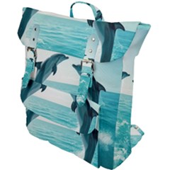 Dolphin Sea Ocean Buckle Up Backpack