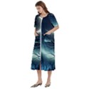 Moon Moonlit Forest Fantasy Midnight Women s Cotton Short Sleeve Nightgown View2