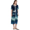 Moon Moonlit Forest Fantasy Midnight Women s Cotton Short Sleeve Nightgown View3