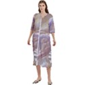 Silk Waves Abstract Women s Cotton 3/4 Sleeve Nightgown View1
