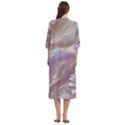 Silk Waves Abstract Women s Cotton 3/4 Sleeve Nightgown View4
