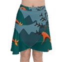 Roe Deer Animal Boho Bohemian Nature Chiffon Wrap Front Skirt View1