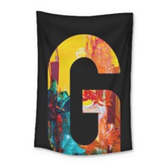 Abstract, Dark Background, Black, Typography,g Small Tapestry