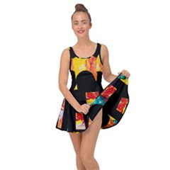 Abstract, Dark Background, Black, Typography,g Inside Out Casual Dress