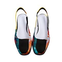 Abstract, Dark Background, Black, Typography,g Women s Classic Slingback Heels