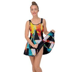 Bstract, Dark Background, Black, Typography,a Inside Out Casual Dress