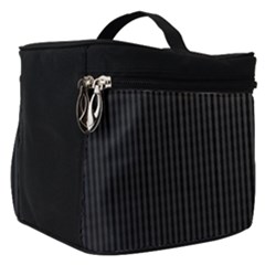 S Black Fingerprint, Black, Edge Make Up Travel Bag (small)