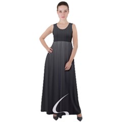 S Black Fingerprint, Black, Edge Empire Waist Velour Maxi Dress