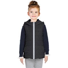 Abstract Black & Red, Backgrounds, Lines Kids  Hooded Puffer Vest