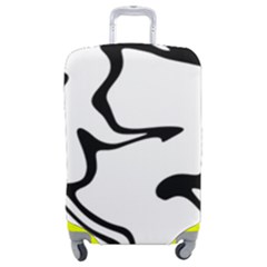 Black And White Swirl Background Luggage Cover (medium)