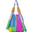 Shapes Texture Colorful Cartoon Center Zip Backpack View2