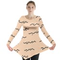 Lines Dots Pattern Abstract Long Sleeve Tunic  View1