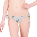 Pattern Leaves Daisies Print Bikini Bottoms View1