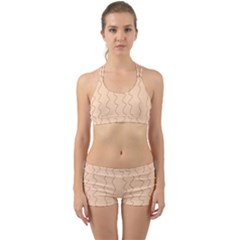 Lines Pattern Wiggly Minimal Print Back Web Gym Set