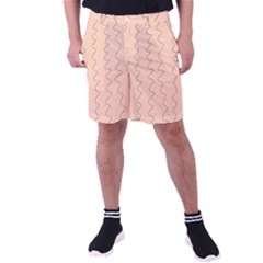 Lines Pattern Wiggly Minimal Print Men s Pocket Shorts