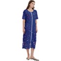 Texture Grunge Speckles Dots Women s Cotton Short Sleeve Nightgown View3