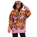 Doodle Flower Sparkles Orange Pink Women s Ski and Snowboard Waterproof Breathable Jacket View1