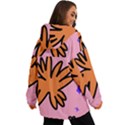 Doodle Flower Sparkles Orange Pink Women s Ski and Snowboard Waterproof Breathable Jacket View4