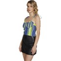 Texture Multicolour Gradient Grunge Flowy Camisole Tie Up Top View2