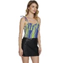 Texture Multicolour Gradient Grunge Flowy Camisole Tie Up Top View3