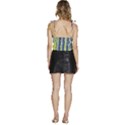 Texture Multicolour Gradient Grunge Flowy Camisole Tie Up Top View4