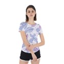 Boho Bohemian Flower Beige Brown Back Cut Out Sport T-Shirt View2