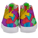 Abstract Cube Colorful  3d Square Pattern Kids  Mid-Top Canvas Sneakers View4