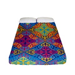Colorful Flora Flora Kazakh Pattern Fitted Sheet (full/ Double Size)