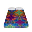 Colorful Flora Flora Kazakh Pattern Fitted Sheet (Full/ Double Size) View1