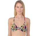 Retro Camera Pattern Graph Reversible Tri Bikini Top View1