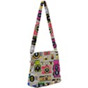 Retro Camera Pattern Graph Zipper Messenger Bag View1
