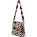 Retro Camera Pattern Graph Zipper Messenger Bag View2