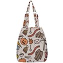 Halloween Doodle Autumn Pumpkin Center Zip Backpack View1