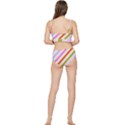 Lines Geometric Background Frilly Bikini Set View2