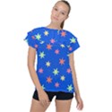 Background Star Darling Galaxy Ruffle Collar Chiffon Blouse View1