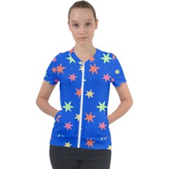 Background Star Darling Galaxy Short Sleeve Zip Up Jacket