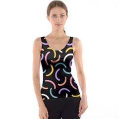 Abstract Pattern Wallpaper Women s Basic Tank Top