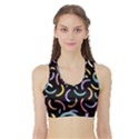 Abstract Pattern Wallpaper Sports Bra with Border View1