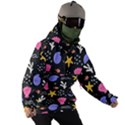 Sea Shells Pattern Wallpaper Fish Men s Ski and Snowboard Waterproof Breathable Jacket View3