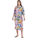 Abstract Pattern Background Women s Cotton 3/4 Sleeve Nightgown View1