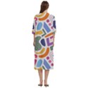 Abstract Pattern Background Women s Cotton 3/4 Sleeve Nightgown View4