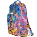 Eiffel Tower Starry Night Print Van Gogh Double Compartment Backpack View1