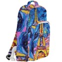 Eiffel Tower Starry Night Print Van Gogh Double Compartment Backpack View2