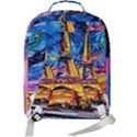 Eiffel Tower Starry Night Print Van Gogh Double Compartment Backpack View3