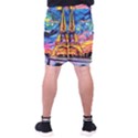 Eiffel Tower Starry Night Print Van Gogh Men s Pocket Shorts View2